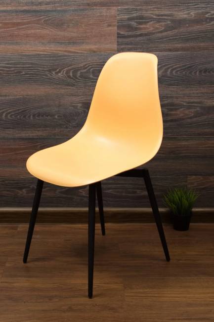 Стул Туссе чёрный /персиковый