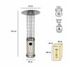 Уличный газовый обогреватель Aesto A-07, нерж. сталь
