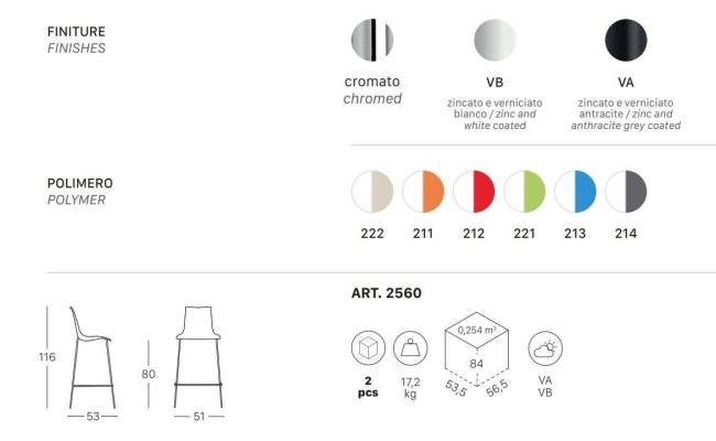 Стул барный пластиковый Zebra Bicolore хром, белый, тортора 510х530х1160 мм