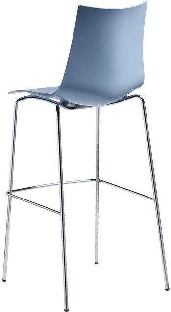 Стул полубарный пластиковый Zebra Technopolymer голубой 480x510х1030 мм Стул полубарный пластиковый Zebra Technopolymer голубой 480x510х1030 мм