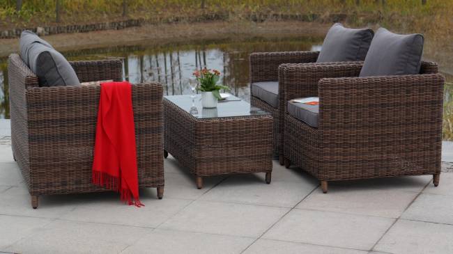 "Кон Панна" столик журнальный из искусственного ротанга, цвет коричневый "Кон Панна" столик журнальный из искусственного ротанга, цвет коричневый