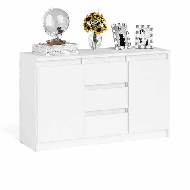 Комод-тумба три ящика и две дверки Мори МК1200.3 цвет белый