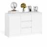 Комод-тумба три ящика и две дверки Мори МК1200.3 цвет белый
