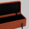 Банкетка Болейн с ящиком велюр терракотовый черные ножки