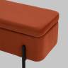 Банкетка Болейн с ящиком велюр терракотовый черные ножки