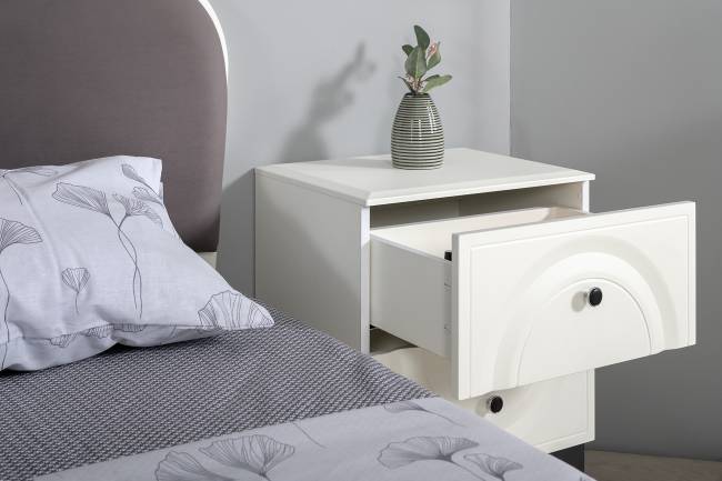 Тумба прикроватная Валенсия 13.291 цвет белый шагрень Тумба прикроватная Валенсия 13.291 цвет белый шагрень