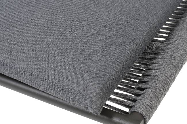 "Авиньон" кресло плетеное из роупа, каркас алюминий серый (RAL7022) муар, роуп серый круглый, ткань темно-серая 027 "Авиньон" кресло плетеное из роупа, каркас алюминий серый (RAL7022) муар, роуп серый круглый, ткань темно-серая 027