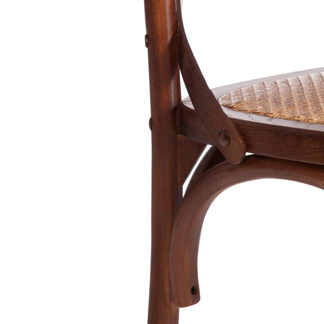 Стул Cross/Кросс (мод.CB2001) дерево вяз, 49,5х53,5х87см, темный орех №5 орех темный дерево вяз