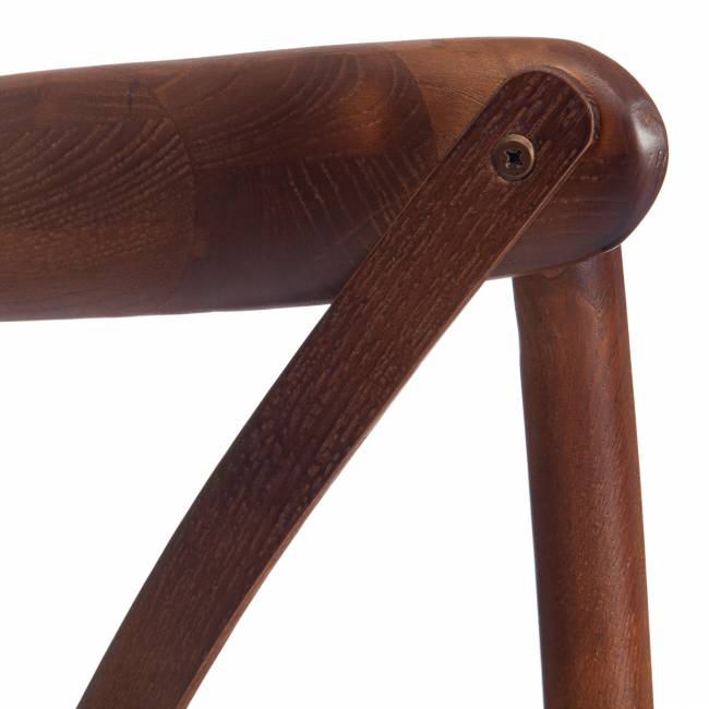 Стул Cross/Кросс (мод.CB2001) дерево вяз, 49,5х53,5х87см, темный орех №5 орех темный дерево вяз