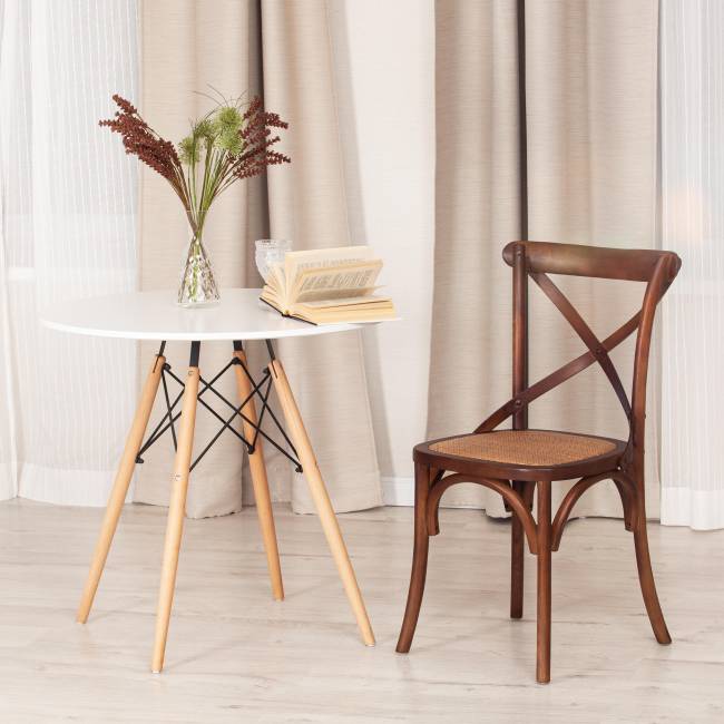 Стул Cross/Кросс (мод.CB2001) дерево вяз, 49,5х53,5х87см, темный орех №5 орех темный дерево вяз