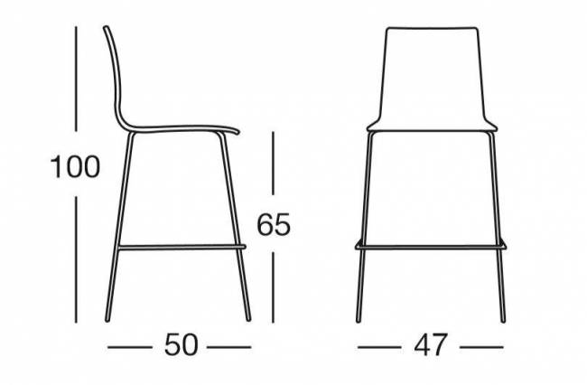 Стул полубарный пластиковый Alice Barstool лен, тортора 470х500х1000 мм Стул полубарный пластиковый Alice Barstool лен, тортора 470х500х1000 мм