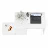 Компьютерный стол три ящика Мори МС-6 левый с тумбой 400 цвет белый