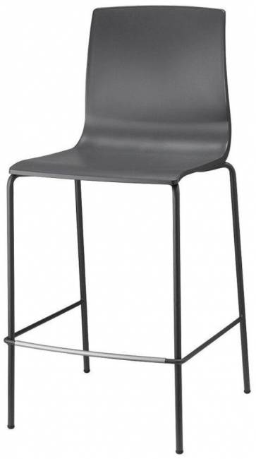 Стул полубарный пластиковый Alice Barstool антрацит 470х500х1000 мм Стул полубарный пластиковый Alice Barstool антрацит 470х500х1000 мм