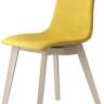 Стул с обивкой Natural Zebra Pop отбеленный бук, желтый 480х510х820 мм