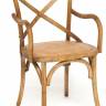Стул с подлокотниками CROSS (mod.CB2008) дерево вяз, 91х55х52см, Груша (№3) натуральный дерево вяз
