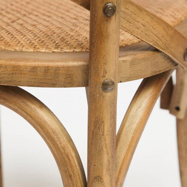 Стул с подлокотниками CROSS (mod.CB2008) дерево вяз, 91х55х52см, Груша (№3) натуральный дерево вяз