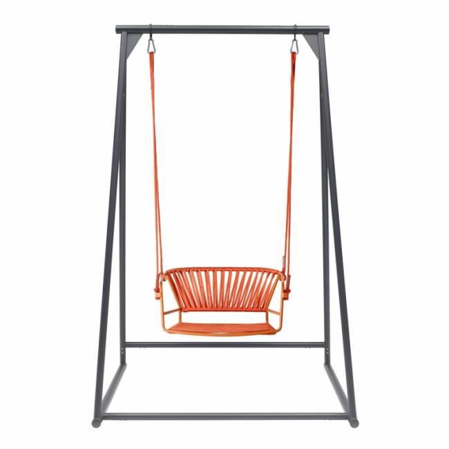 Качели плетеные Lisa Swing терракотовый, оранжевый 1450х1200х2220 мм