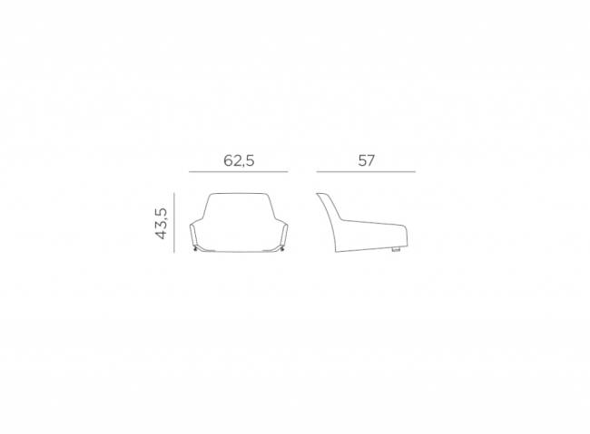 Вставка для кресла мягкая Net Relax розовый 570х645х435 мм