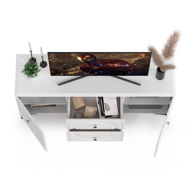 Тумба под ТВ Валенсия 16.45 цвет белый шагрень Тумба под ТВ Валенсия 16.45 цвет белый шагрень