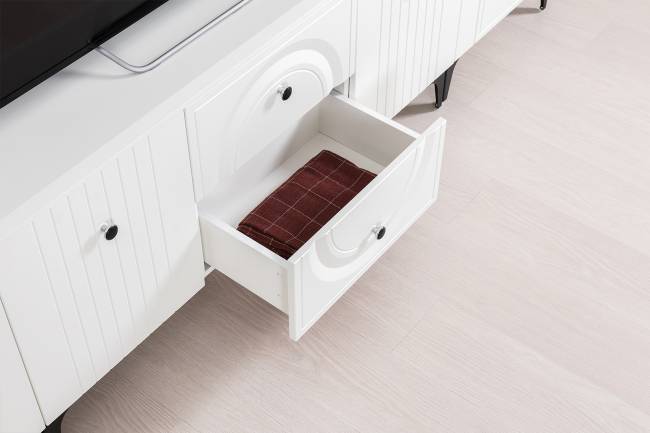 Тумба под ТВ Валенсия 16.45 цвет белый шагрень Тумба под ТВ Валенсия 16.45 цвет белый шагрень