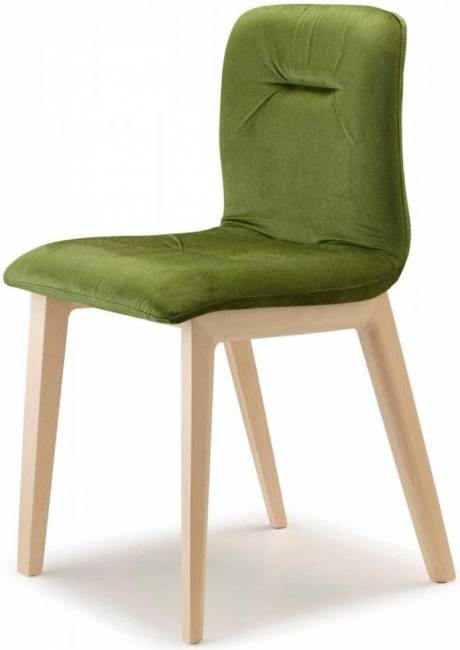 Стул с обивкой Natural Alice Pop беленый бук, зеленый 510х460х840 мм Стул с обивкой Natural Alice Pop беленый бук, зеленый 510х460х840 мм