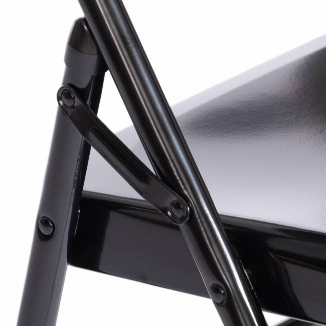 Стул складной FOLDER (mod. 3023(II)) металлический, 46,5 x 48 x 75, (Black) (Комплект из 6 шт.) черный металлический