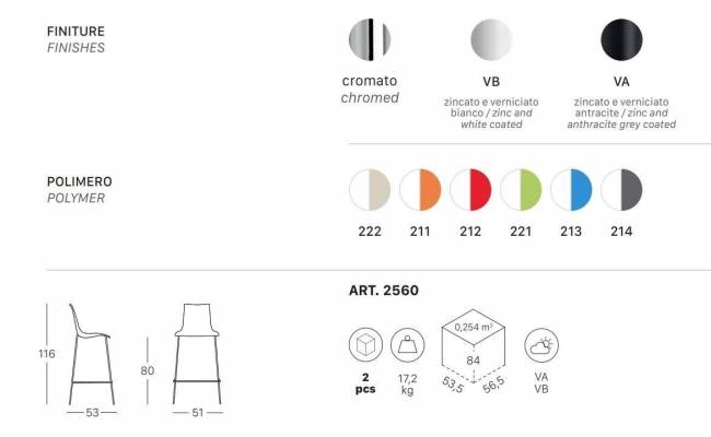 Стул барный пластиковый Zebra Bicolore белый, красный 510х530х1160 мм