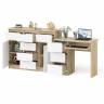 Тумба-комод Мори МК1200.4 и стол компьютерный МС-6 левый цвет дуб сонома/белый