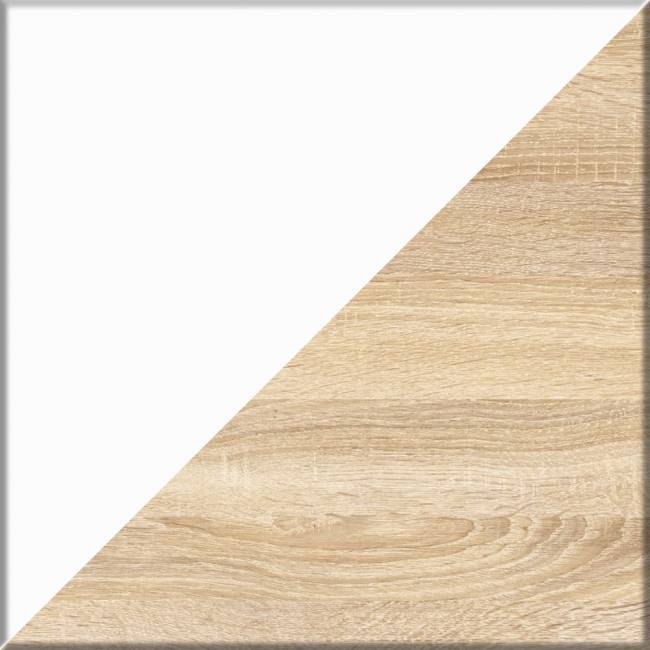 Тумба-комод Мори МК1200.4 и стол компьютерный МС-6 левый цвет дуб сонома/белый