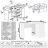 Пенал Мори 400 с угловым компьютерным столом МС-16 три ящика справа цвет белый
