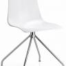 Стул пластиковый вращающийся Zebra Antishock хром, белый 460х530х830 мм