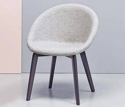 Кресло с обивкой Natural Giulia Pop венге, светло-серый 610х590х800 мм