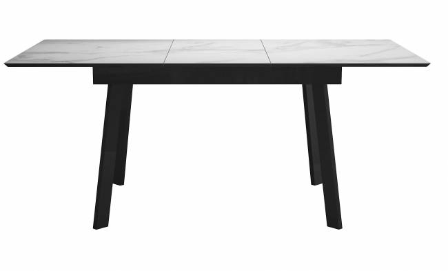Стол DikLine SFH125 стекло Оптивайт Белый мрамор/подстолье черное Стол DikLine SFH125 стекло Оптивайт Белый мрамор/подстолье черное