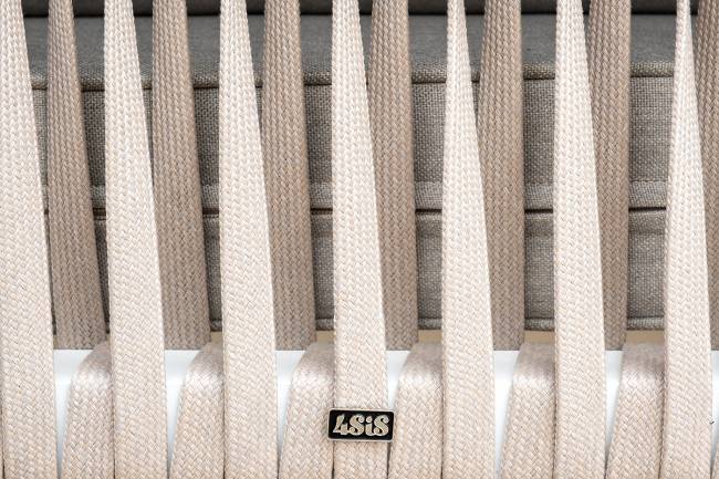 "Касабланка" лаунж-зона плетеная из роупа 4-местная, цвет серо-коричневый