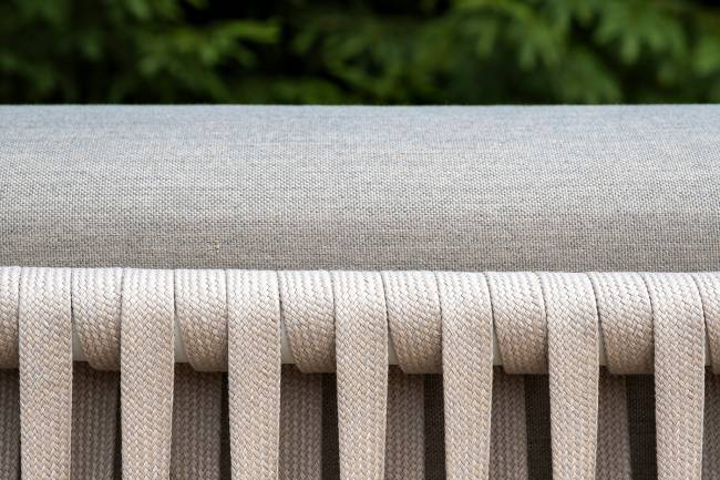 "Касабланка" лаунж-зона плетеная из роупа 4-местная, цвет серо-коричневый