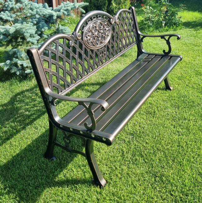 Скамья из литого алюминия для сада Ultimo