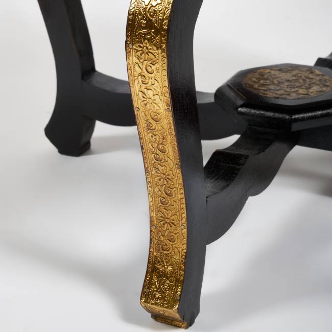 Столик Secret De Maison FUMO ( mod. ND-027) дерево манго, 38x46, этническая роспись этническая роспись дерево манго