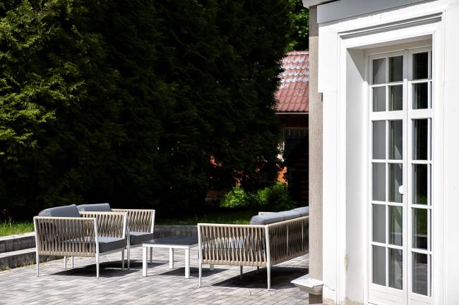 "Касабланка" лаунж-зона плетеная из роупа 5-местная, цвет серый "Касабланка" лаунж-зона плетеная из роупа 5-местная, цвет серый