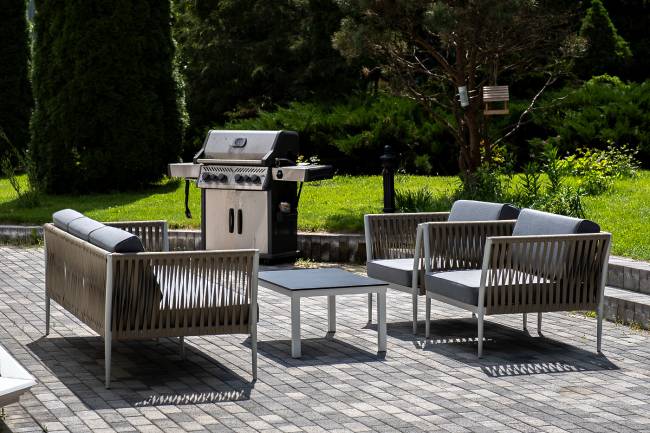 "Касабланка" лаунж-зона плетеная из роупа 5-местная, цвет серый "Касабланка" лаунж-зона плетеная из роупа 5-местная, цвет серый