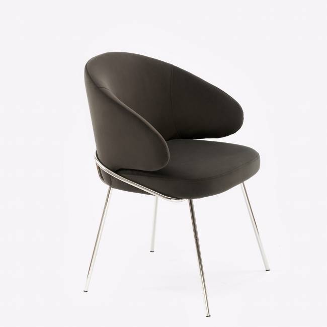 Дизайнерский стул Cosmos графит, основание хром Дизайнерский стул Cosmos графит, основание хром