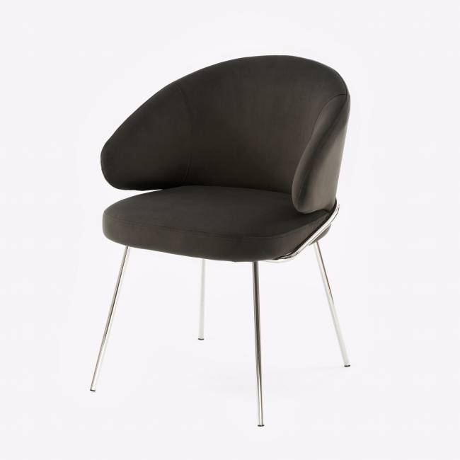 Дизайнерский стул Cosmos графит, основание хром Дизайнерский стул Cosmos графит, основание хром