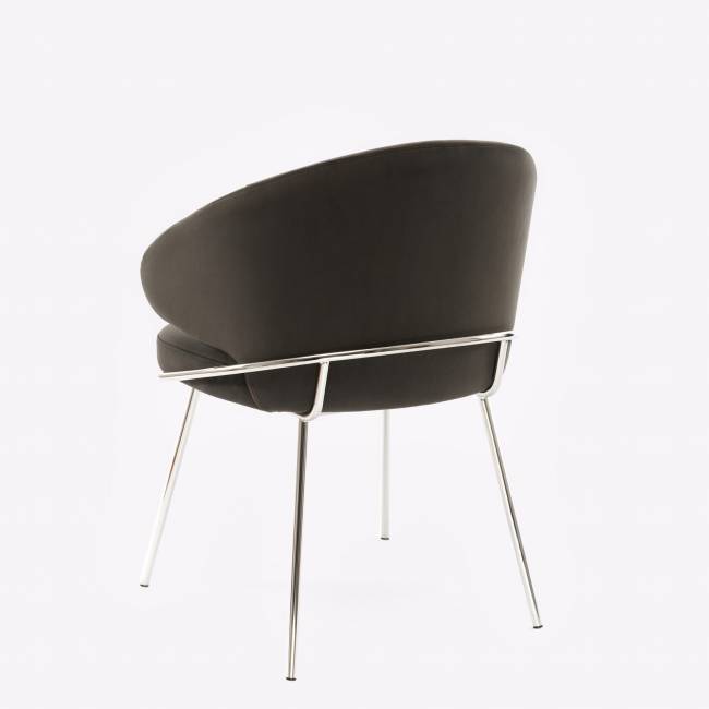 Дизайнерский стул Cosmos графит, основание хром Дизайнерский стул Cosmos графит, основание хром