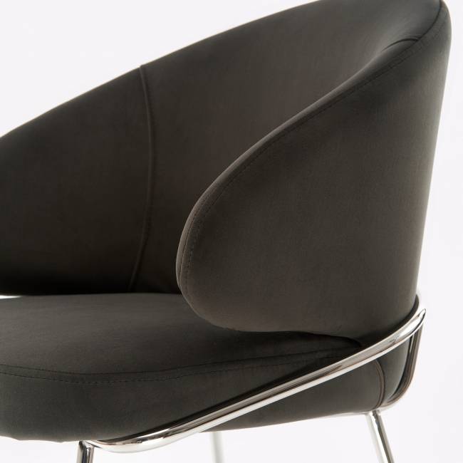 Дизайнерский стул Cosmos графит, основание хром Дизайнерский стул Cosmos графит, основание хром