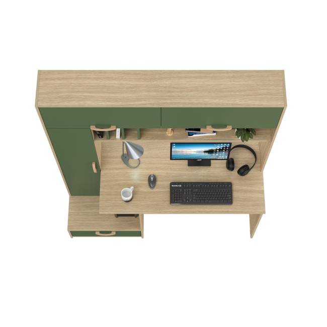 Письменный стол Лайт 03.243Н цвет плэйн/дымчатый зелёный