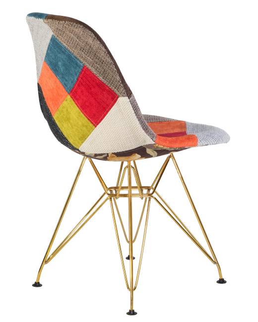 Стул обеденный DOBRIN DSR, ножки золотые, цвет мозайка