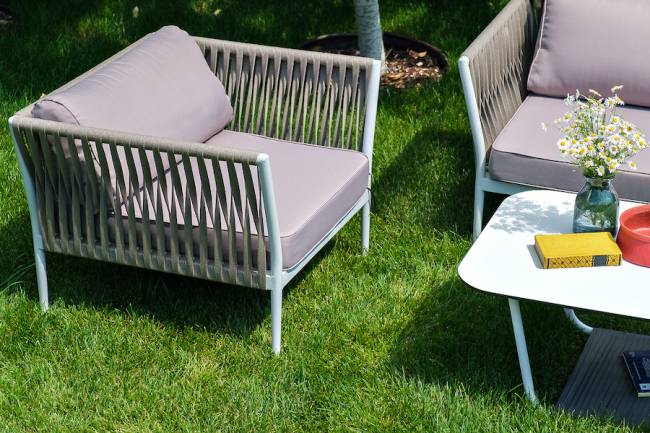 "Касабланка" лаунж-зона плетеная из роупа 4-местная, цвет серо-коричневый "Касабланка" лаунж-зона плетеная из роупа 4-местная, цвет серо-коричневый