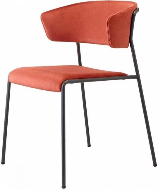 Кресло с обивкой Lisa антрацит, красный 510х560х770 мм Кресло с обивкой Lisa антрацит, красный 510х560х770 мм