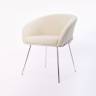 Дизайнерский стул Elegans бежевый, основание хром Дизайнерский стул Elegans бежевый, основание хром