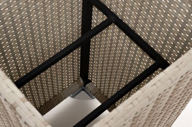 "Капучино" кашпо для цветов плетеное из искусственного ротанга, цвет бежевый