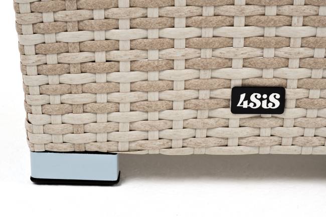 "Капучино" кашпо для цветов плетеное из искусственного ротанга, цвет бежевый